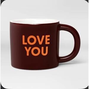 16oz Stoneware Love You Mug Pink - Room Essentials™: dishwasher safe M75